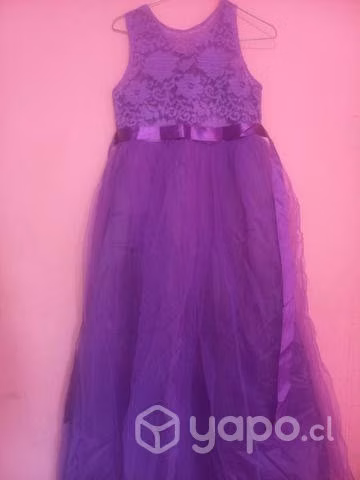 Vestido de gala talla 16 morado