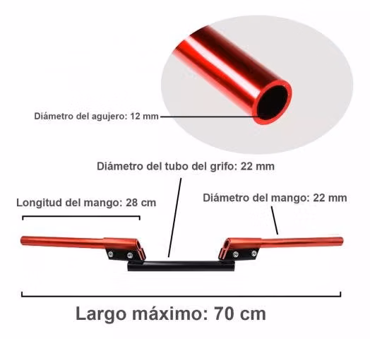 Manubrio de moto universal deportivo - Imagen 6