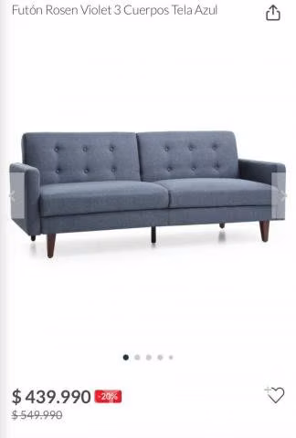 Sillón futón Rosen 3 cuerpos