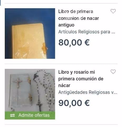 Libro de primera comunión antiguo tapa de nacar - Imagen 3