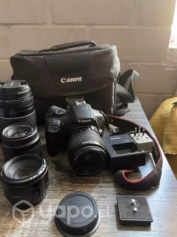 Camara Canon Rebel T6 con lentes y bolso incluido