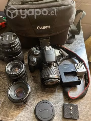 Camara Canon Rebel T6 con lentes y bolso incluido
