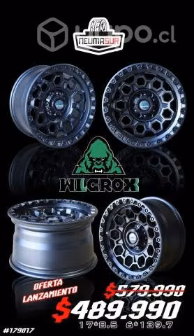 LLANTAS 17X9 6X139.7 OFF-SET