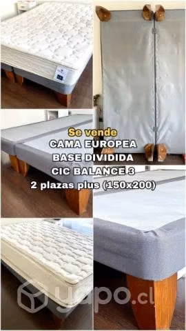 Cama europea 2 plazas CIC usada