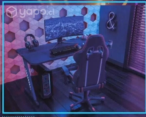 Pc gamer,escritorio de vidrio elegante ,silla game - Imagen 6