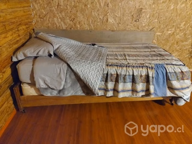 cama nido de madera con todo
