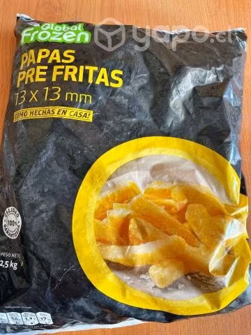 Camarones, papas y arroz