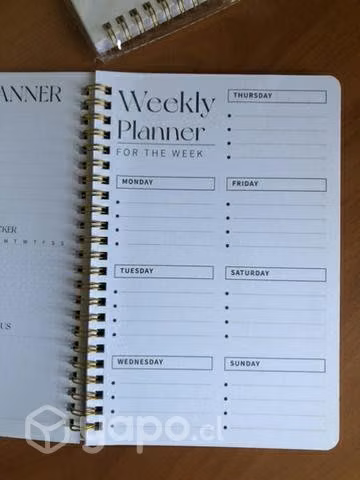 Planner semanal 106 páginas (52 semanas)