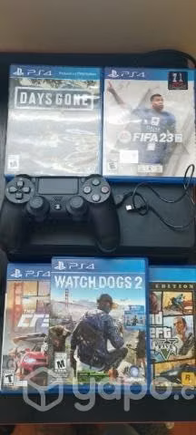 Ps4 Slim + control + 5 juegos buenos