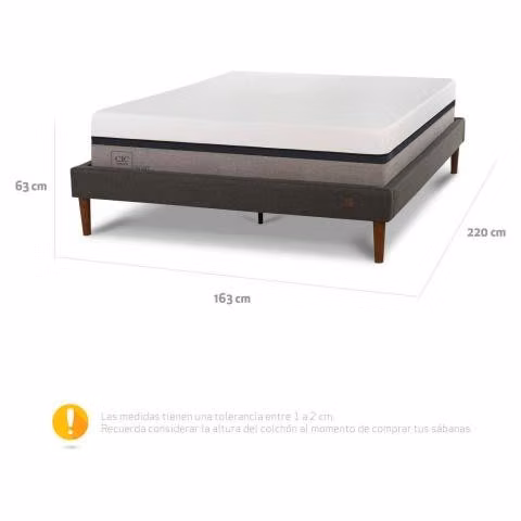 Cama Europea 2 Plazas Curve Balance CIC - Imagen 3