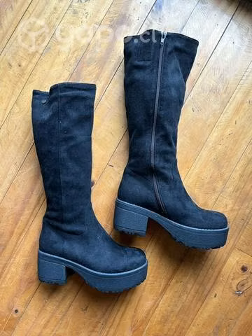 Botas largas tipo gamuza - Imagen 2