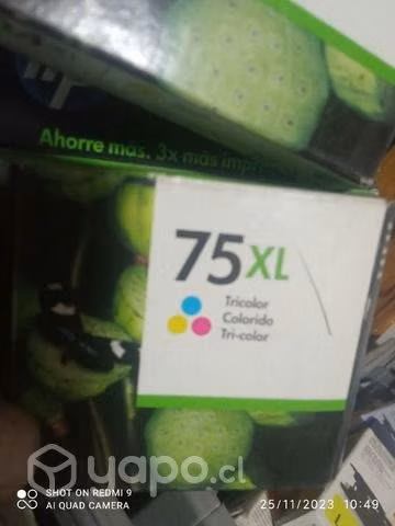 Tinta HP 75xl color original de alta