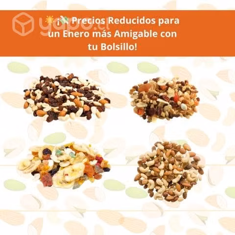 Nuez, almendras, harinas