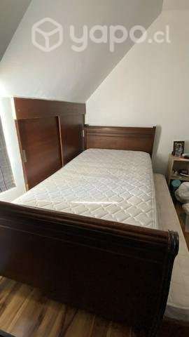 Cama nido 1.5 + 2 colchones + velador
