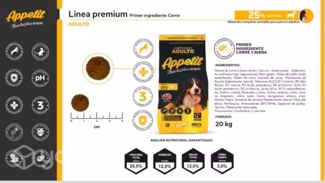 Comida Perro adulto premium 20 kilos