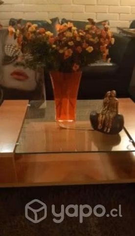 Mesa de Centro Vidrio viselado grueso Impecable