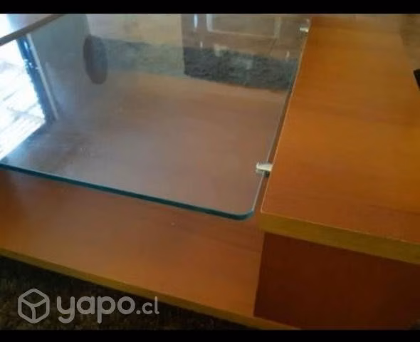 Mesa de Centro Vidrio viselado grueso Impecable