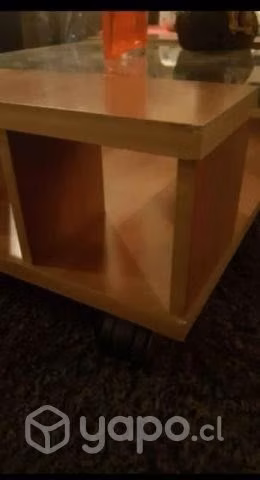 Mesa de Centro Vidrio viselado grueso Impecable
