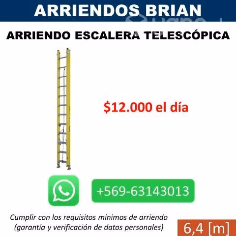 Arriendo escalera telescópica