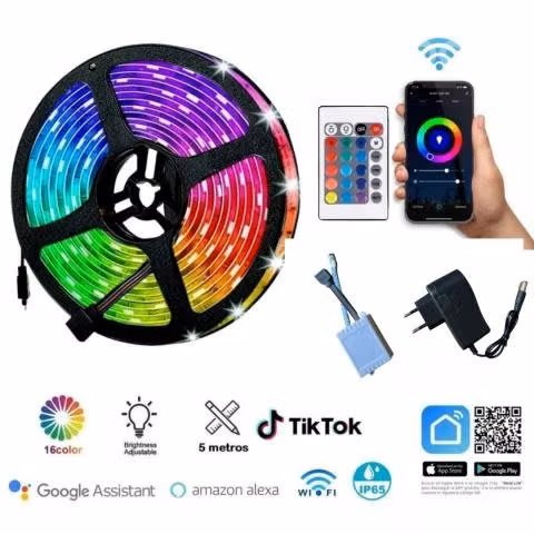 Cinta Led Luz Tik Tok 5mt Multi Control Rgb