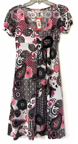 Vestido Entallado Elástico Marca Fbo Italy TU