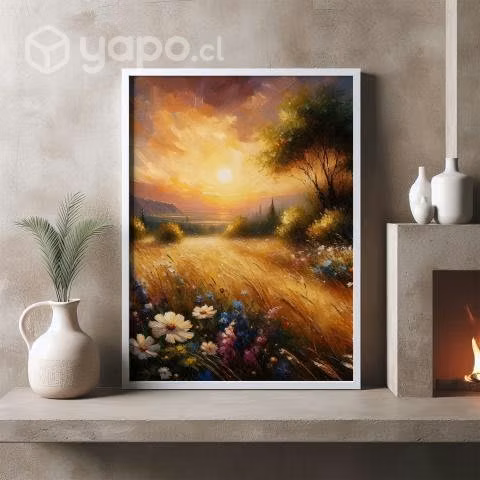 Pintura oleo Flores silvestres