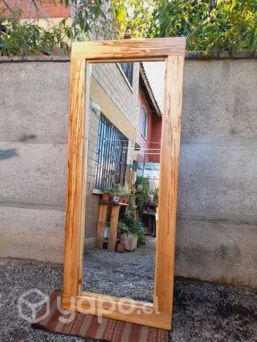 Espejo Rustico Marco de madera grande