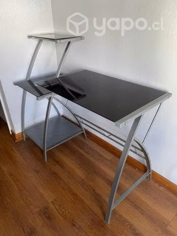 Escritorio de vidrio con repisas - Imagen 5