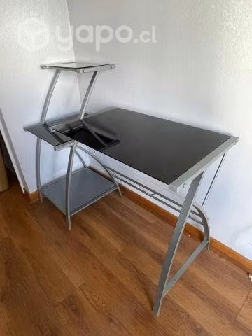 Escritorio de vidrio con repisas - Imagen 3
