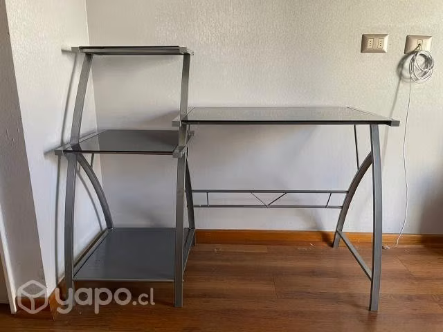 Escritorio de vidrio con repisas - Imagen 2