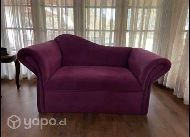 Sillón Dos Cuerpos De Felpa Morado - Imagen 2