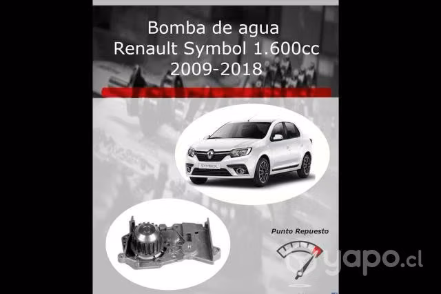 Bomba de agua Renault Symbol 2009 al 2018
