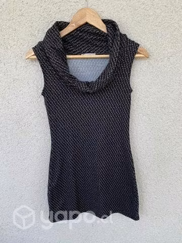 Vestido brillos con cuello tortuga