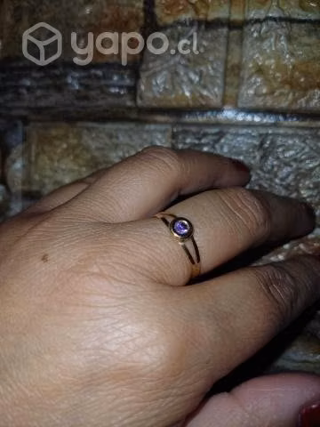 Anillo de oro 18K, amatista - Imagen 2