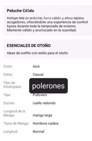 Poleron azul dama - Imagen 3