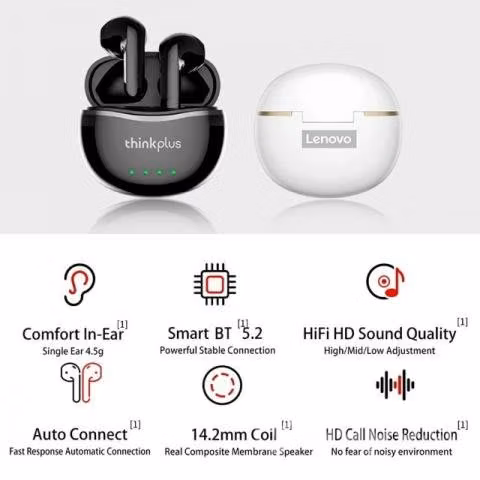 Audífonos bluetooth Lenovo thinkplus X16 negro