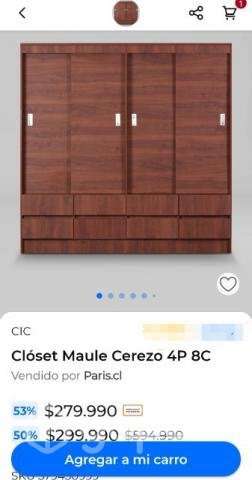 Closet Cic 4 puertas 8 cajones - Imagen 3