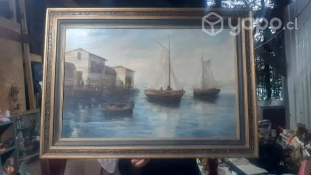 Pintura Oleo sobre Lienzo Antigua