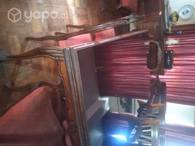 Comedor con 8 sillas y 2 sitiales antiguo - Imagen 3