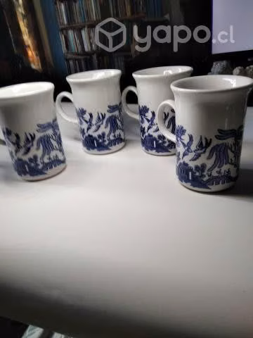 4 taz0nes de porcelanas ingleses