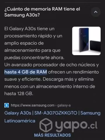 Samsung A30s +audífonos touch - Imagen 2
