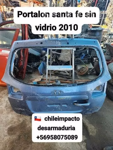 Portalón Hyundai Santa Fe desarmaduría 2010 sin vi