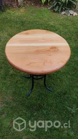 Mesa Redonda Madera y Fierro