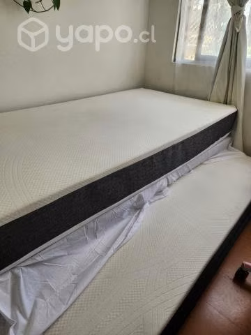 Pack cama 2 plazas + cama nido 1.5 plazas