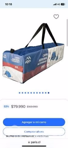 Carpa autoarmable - Imagen 3