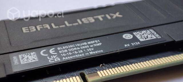 DDR4 DIMM Crucial Ballistix BL8G36C16U4B - Imagen 5