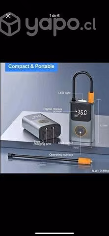 Inflador Bluetooth compresor