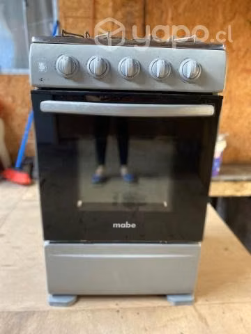 Cocina a gas funcionando