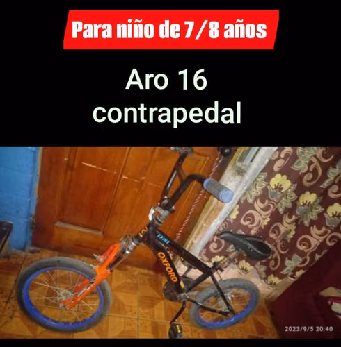 Bicicleta Aro 16 contrapedal