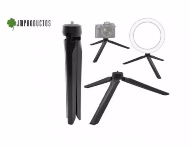 Aro De Luz Led 20 Cm + Tripode Mesa + Adaptador +